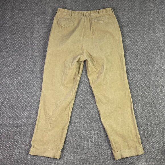 Vtg Polo Ralph Lauren Corduroy Pants Pleated Cuffed Mens 38 x 32 Fits 36x31.5 - Picture 3 of 14
